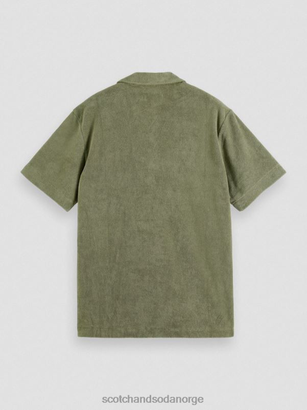menn brodert leirskjorte med håndkle hæren N40XD295 klær Scotch & Soda