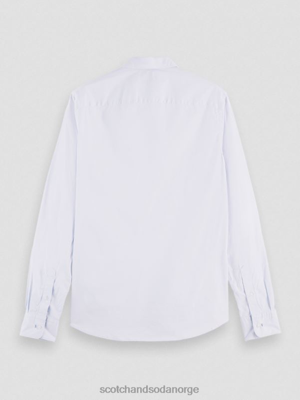 menn essensiell økologisk slim fit skjorte blå N40XD311 klær Scotch & Soda
