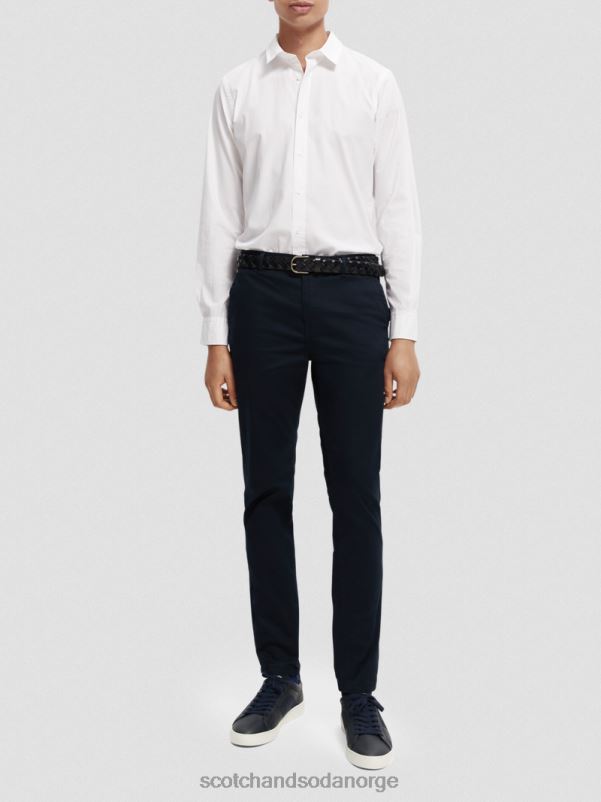 menn essensiell økologisk slim fit skjorte hvit N40XD310 klær Scotch & Soda