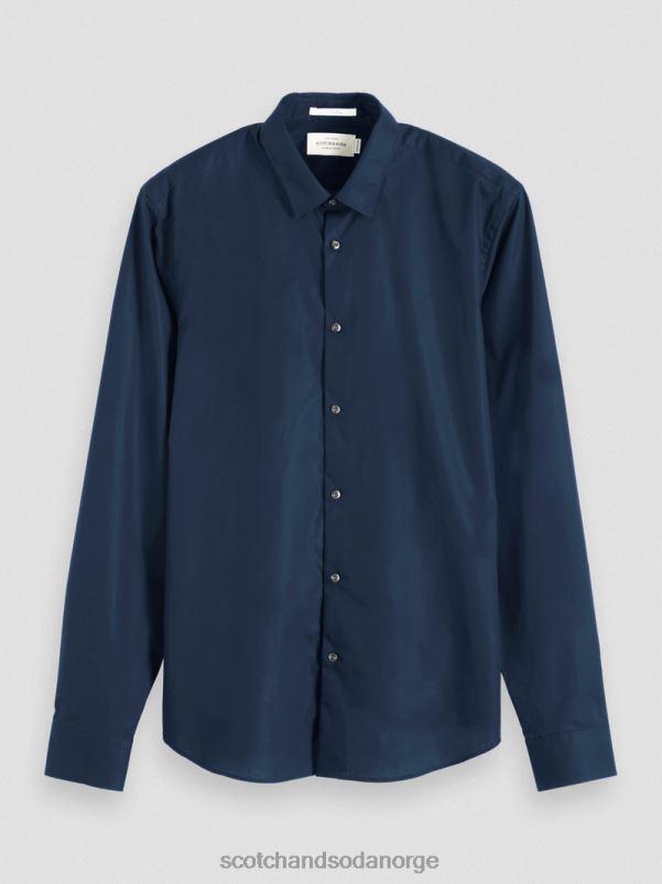 menn klassisk stretchskjorte | slank passform natt N40XD324 klær Scotch & Soda