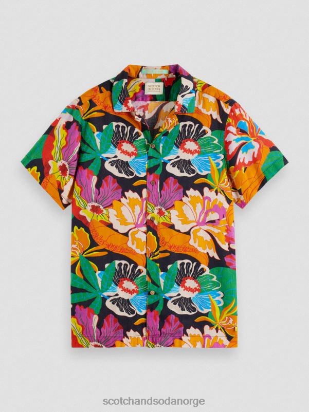 menn kortermet leirskjorte med trykk floral N40XD330 klær Scotch & Soda