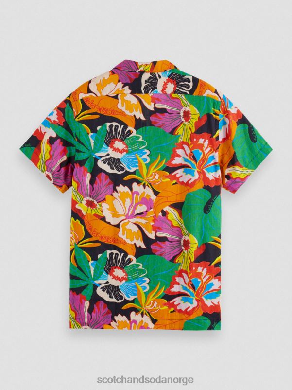 menn kortermet leirskjorte med trykk floral N40XD330 klær Scotch & Soda