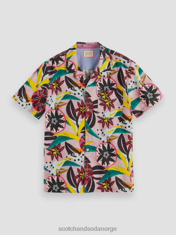 menn kortermet leirskjorte med trykk kombo a N40XD285 klær Scotch & Soda