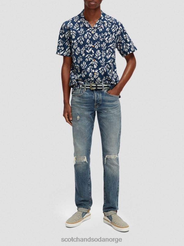 menn kortermet leirskjorte med trykk kombo d N40XD284 klær Scotch & Soda
