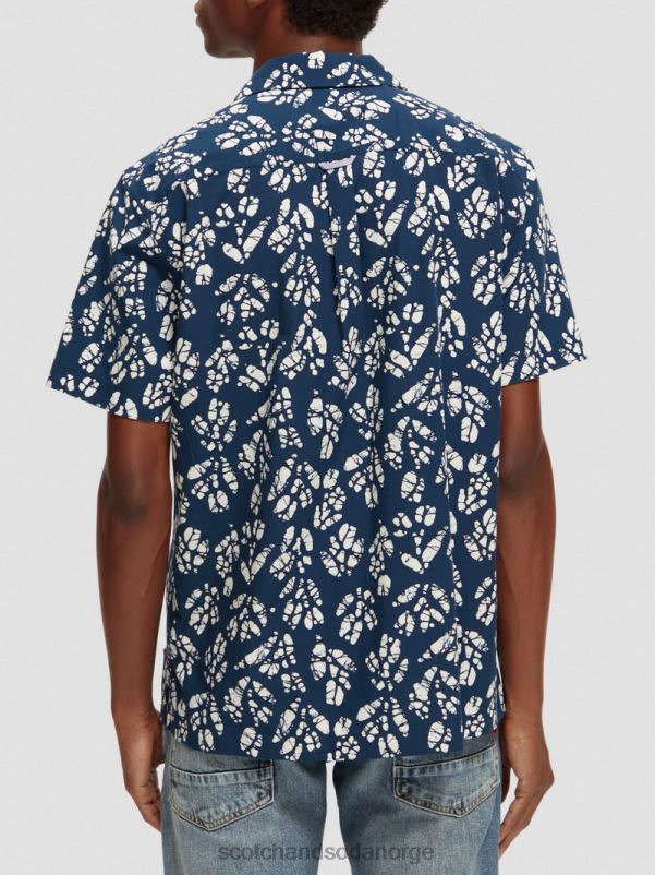 menn kortermet leirskjorte med trykk kombo d N40XD284 klær Scotch & Soda