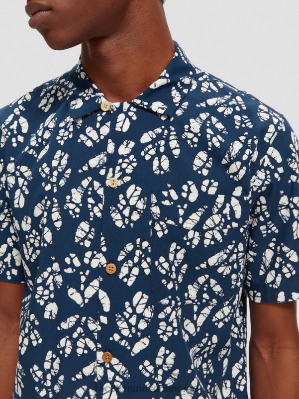 menn kortermet leirskjorte med trykk kombo d N40XD284 klær Scotch & Soda