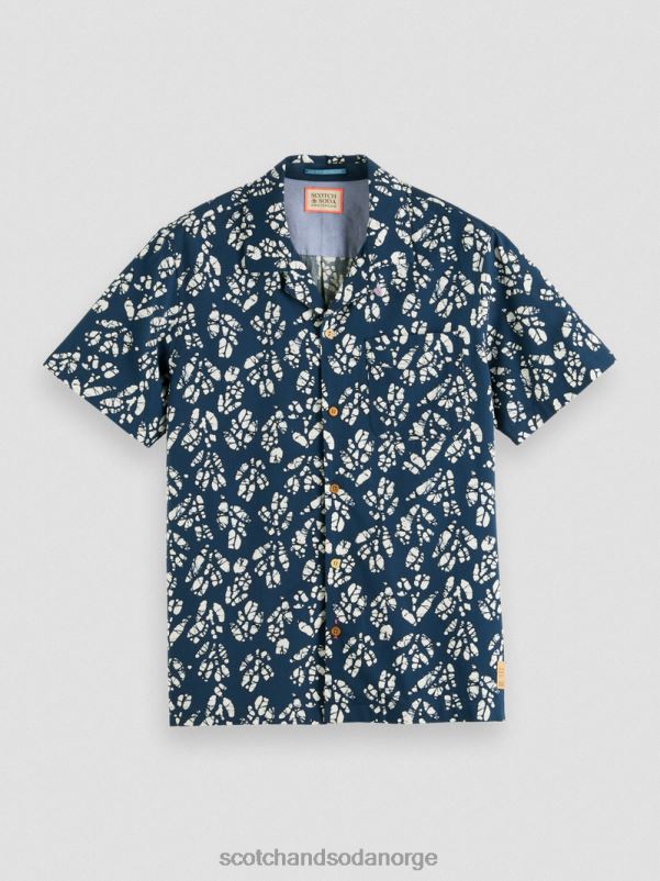 menn kortermet leirskjorte med trykk kombo d N40XD284 klær Scotch & Soda
