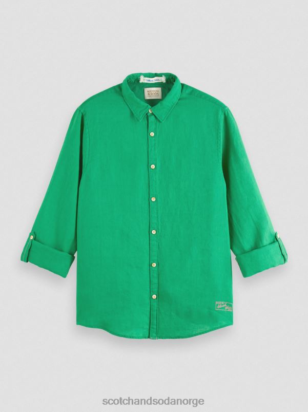 menn linskjorte med ermejusteringer amazon grønn N40XD293 klær Scotch & Soda