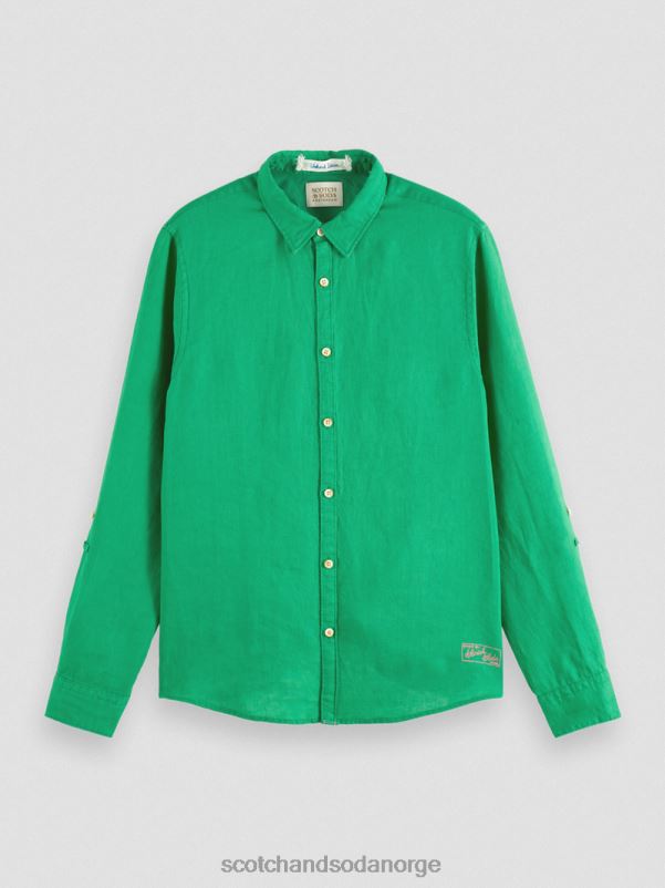 menn linskjorte med ermejusteringer amazon grønn N40XD293 klær Scotch & Soda