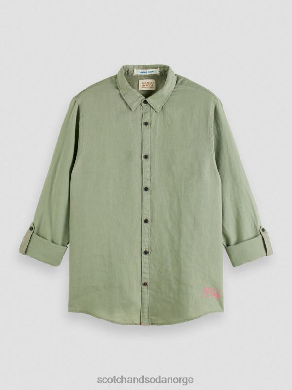 menn linskjorte med ermejusteringer hæren N40XD288 klær Scotch & Soda