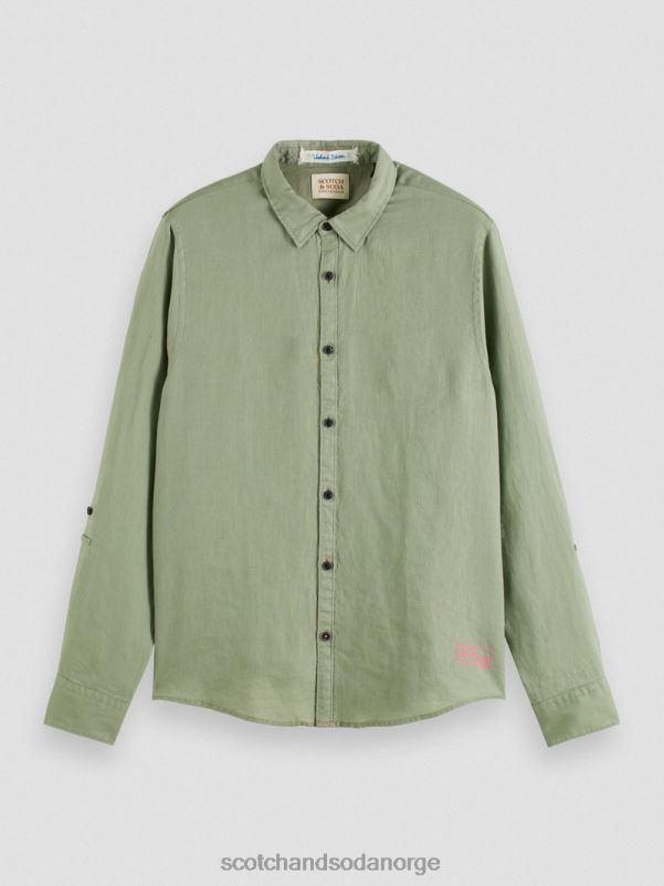 menn linskjorte med ermejusteringer hæren N40XD288 klær Scotch & Soda