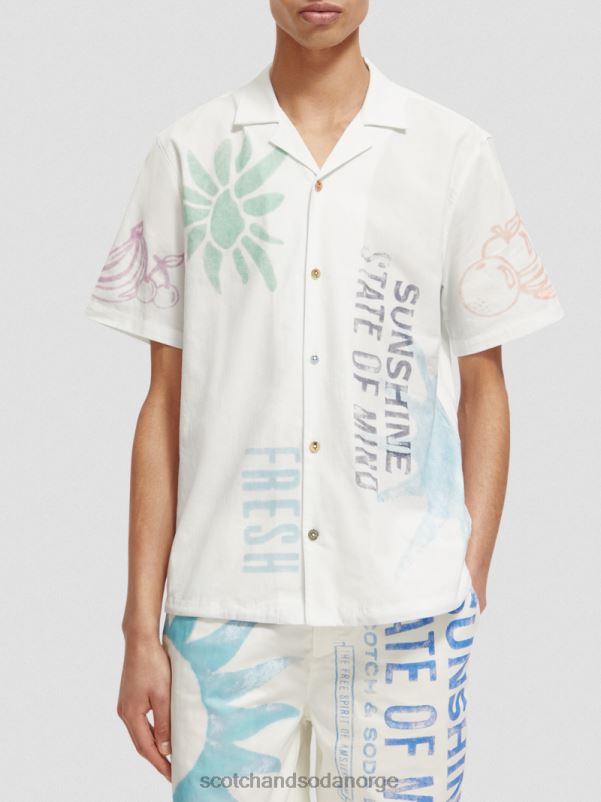 menn normal passform trykket leirskjorte stempeltrykk N40XD333 klær Scotch & Soda