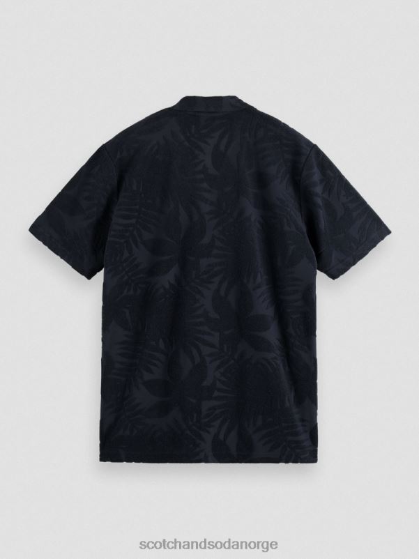menn printet jacquard leirskjorte marinen N40XD345 klær Scotch & Soda