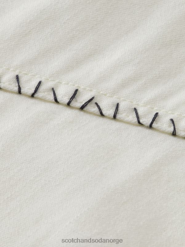 menn reparer detaljert western denimskjorte off white N40XD346 klær Scotch & Soda