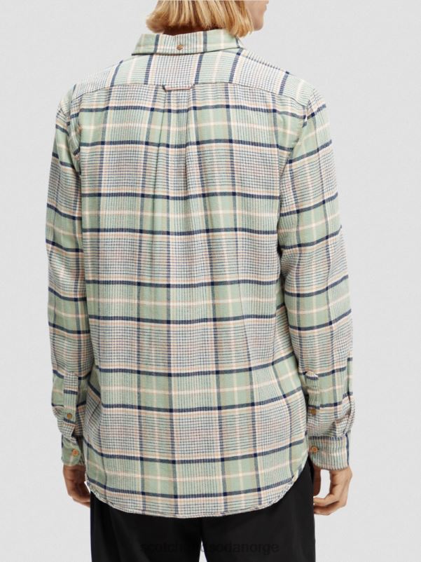 menn rutete flanellskjorte med normal passform kombinasjon b N40XD300 klær Scotch & Soda