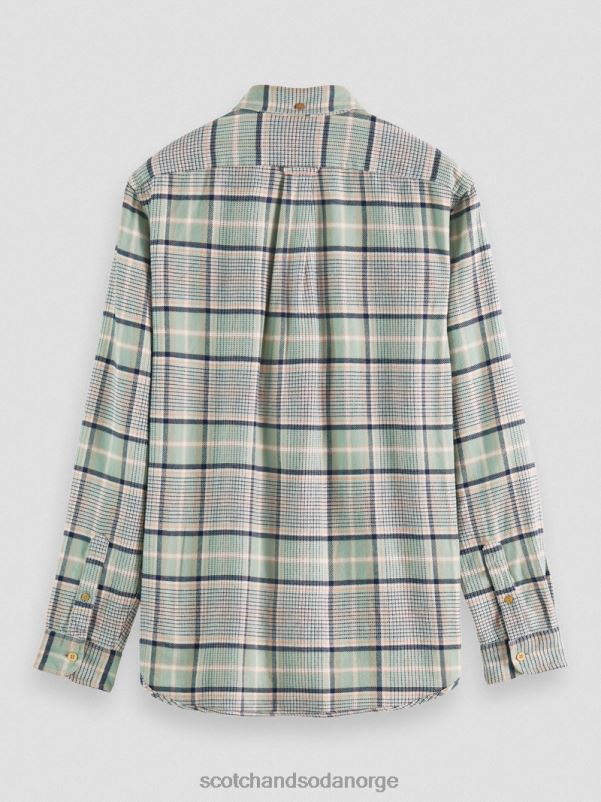 menn rutete flanellskjorte med normal passform kombinasjon b N40XD300 klær Scotch & Soda