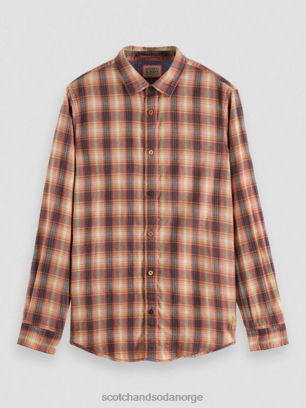 menn rutete flanellskjorte med normal passform kombo a N40XD301 klær Scotch & Soda