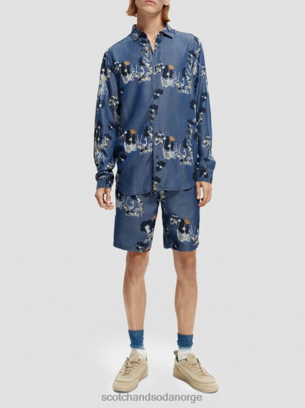 menn skjorte med normal passform kombo a N40XD308 klær Scotch & Soda