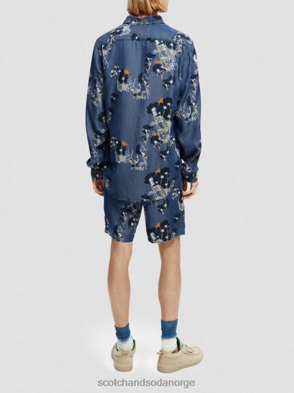 menn skjorte med normal passform kombo a N40XD308 klær Scotch & Soda