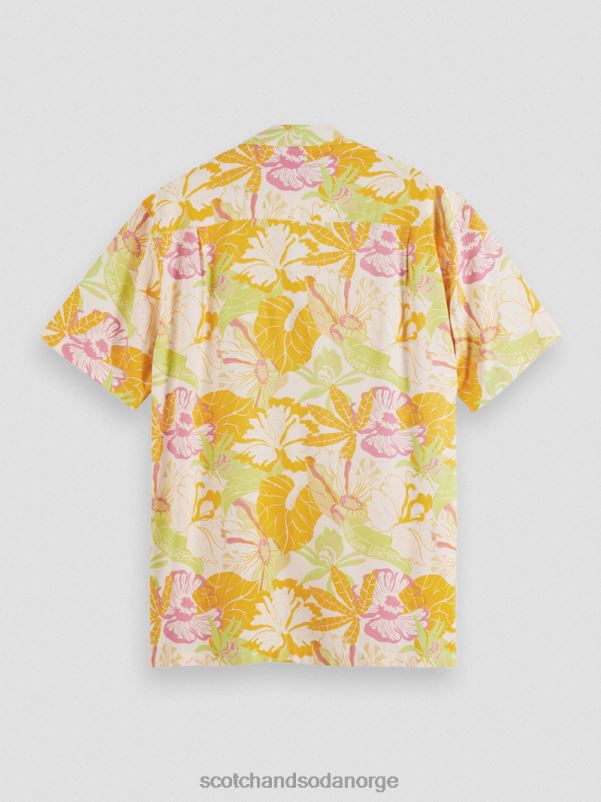 menn trykket leirskjorte gul floral aop N40XD304 klær Scotch & Soda