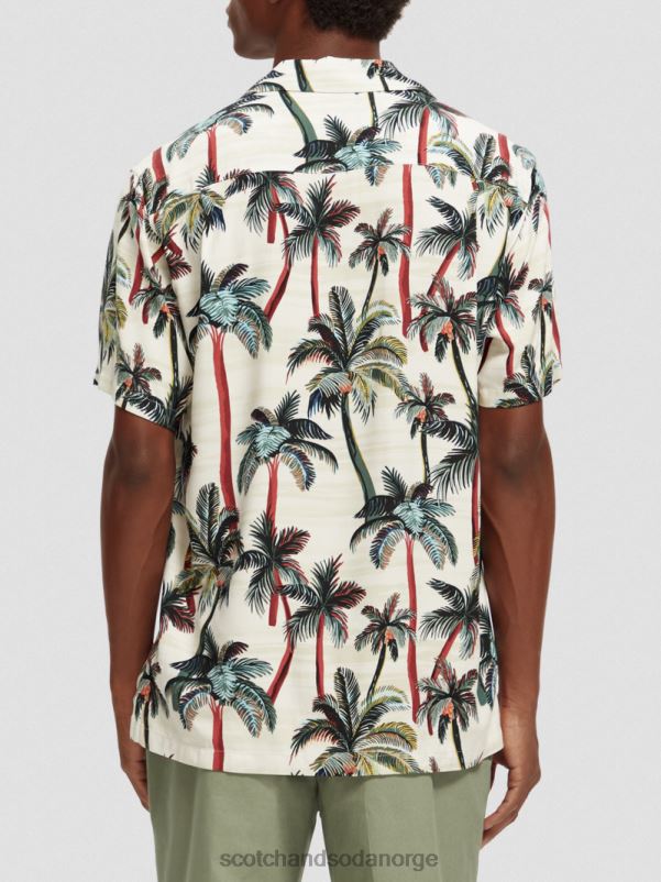 menn trykket leirskjorte offwhite palmer aop N40XD306 klær Scotch & Soda