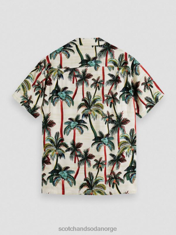 menn trykket leirskjorte offwhite palmer aop N40XD306 klær Scotch & Soda