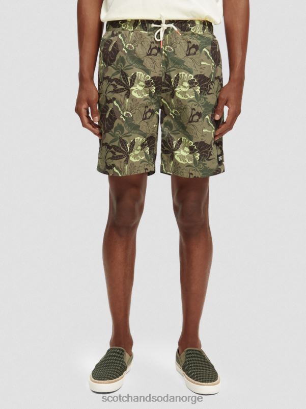menn badeshorts med lange trykk camo floral aop N40XD676 klær Scotch & Soda