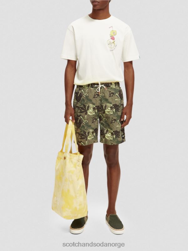 menn badeshorts med lange trykk camo floral aop N40XD676 klær Scotch & Soda