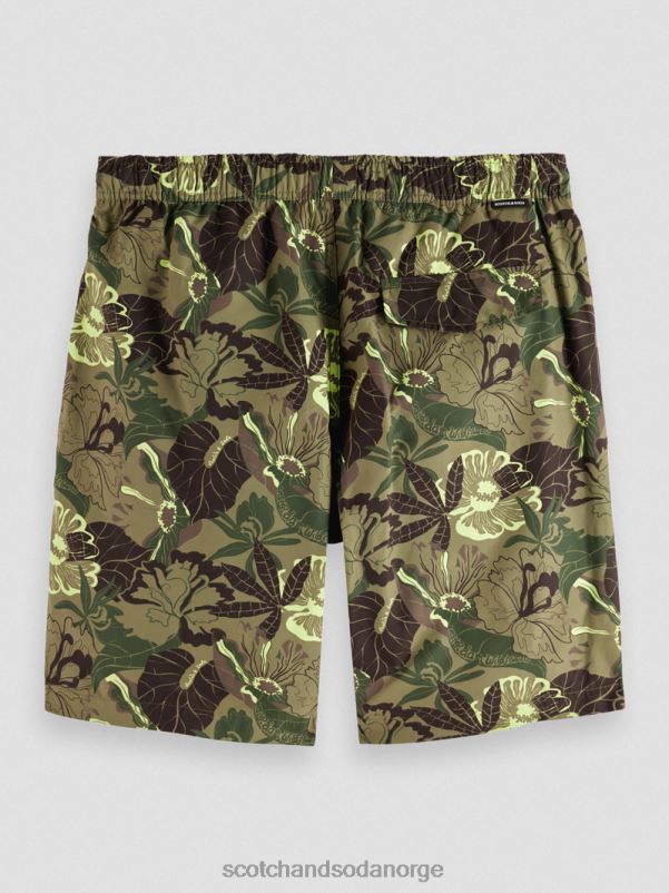 menn badeshorts med lange trykk camo floral aop N40XD676 klær Scotch & Soda