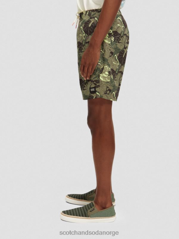 menn badeshorts med lange trykk camo floral aop N40XD676 klær Scotch & Soda