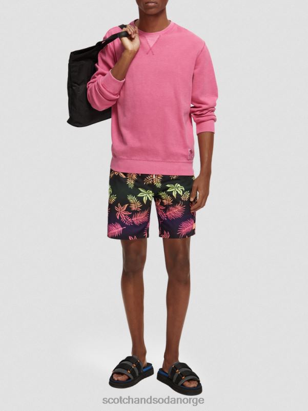menn badeshorts med lange trykk gradientblad aop N40XD677 klær Scotch & Soda