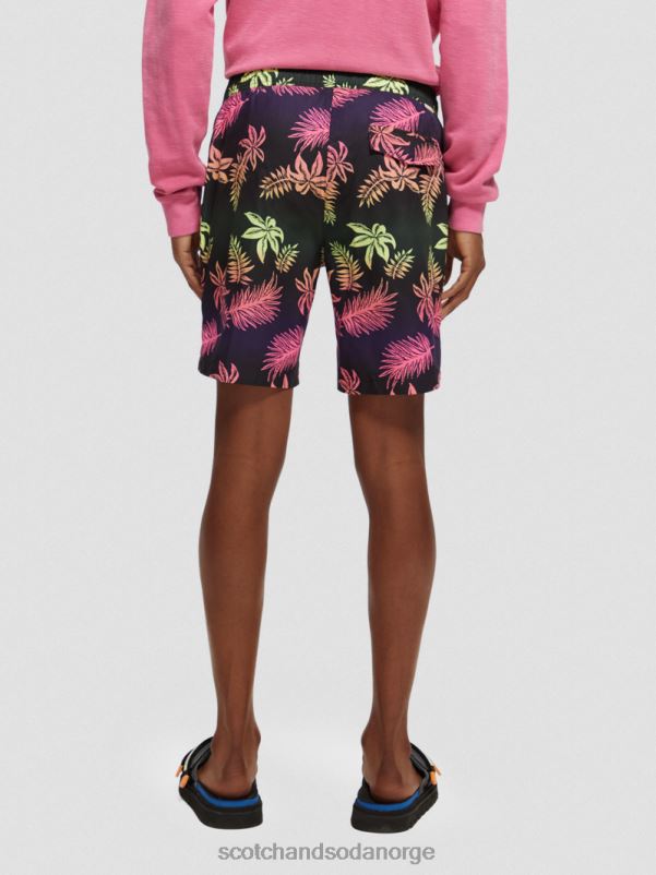 menn badeshorts med lange trykk gradientblad aop N40XD677 klær Scotch & Soda