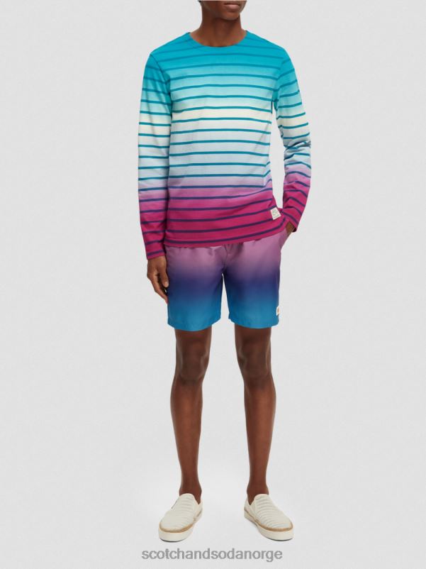 menn badeshorts med middels trykk cerise gradient N40XD695 klær Scotch & Soda