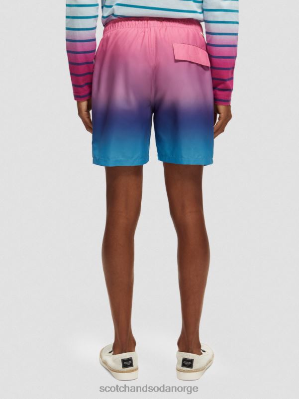 menn badeshorts med middels trykk cerise gradient N40XD695 klær Scotch & Soda