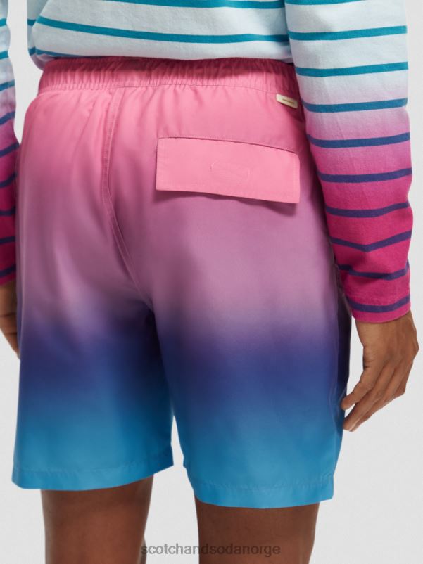 menn badeshorts med middels trykk cerise gradient N40XD695 klær Scotch & Soda