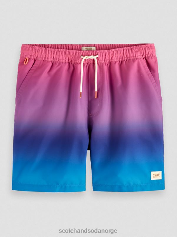 menn badeshorts med middels trykk cerise gradient N40XD695 klær Scotch & Soda