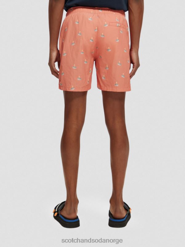 menn badeshorts med middels trykk flamingo surfer aop N40XD670 klær Scotch & Soda