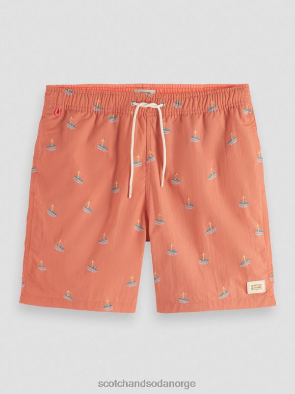 menn badeshorts med middels trykk flamingo surfer aop N40XD670 klær Scotch & Soda