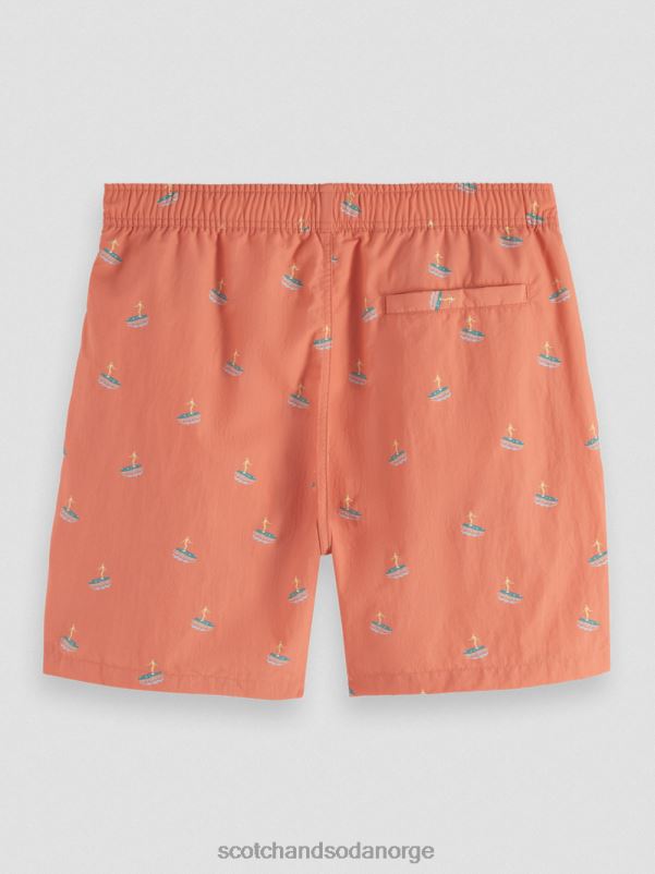 menn badeshorts med middels trykk flamingo surfer aop N40XD670 klær Scotch & Soda