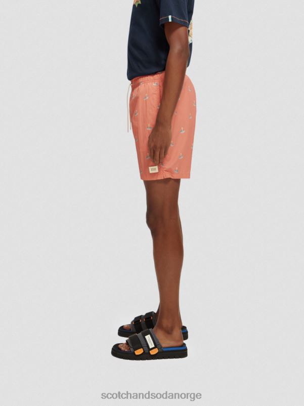 menn badeshorts med middels trykk flamingo surfer aop N40XD670 klær Scotch & Soda