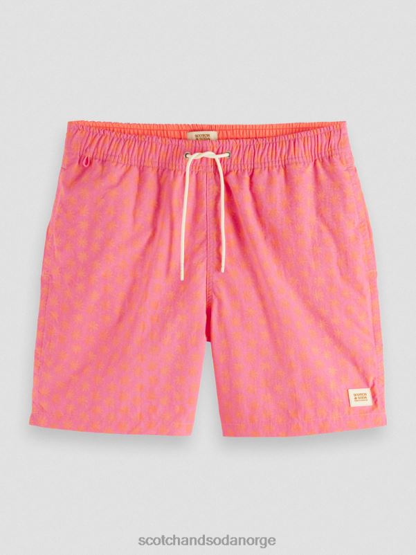 menn badeshorts med middels trykk flamingo voks blad aop N40XD671 klær Scotch & Soda