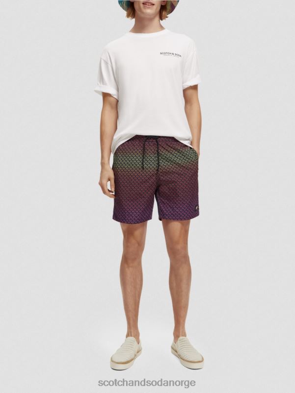 menn badeshorts med middels trykk gradient roset aop N40XD668 klær Scotch & Soda