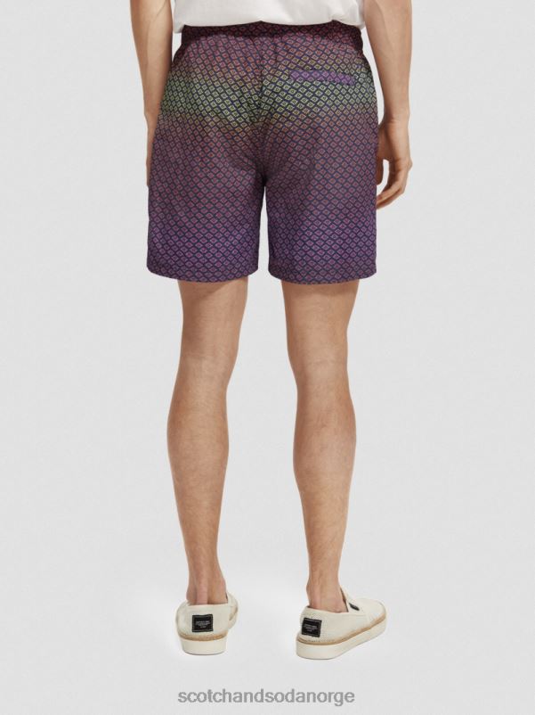 menn badeshorts med middels trykk gradient roset aop N40XD668 klær Scotch & Soda