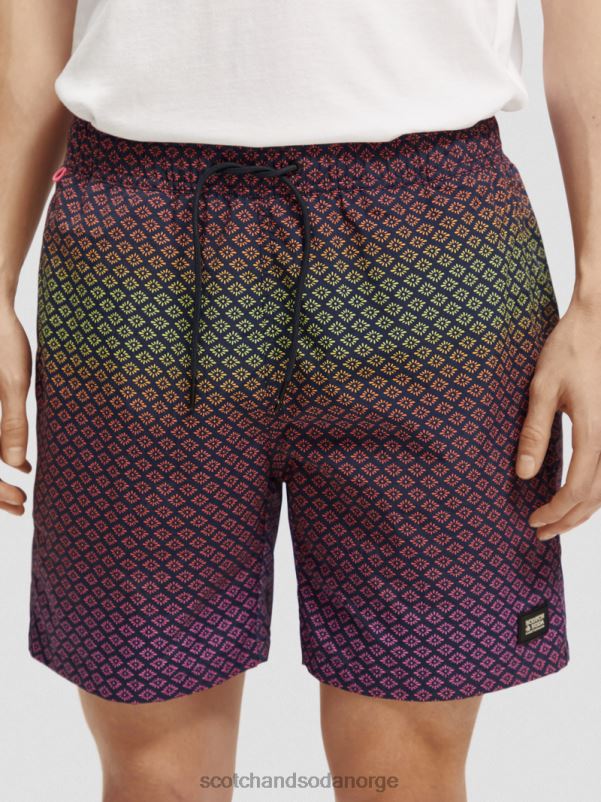 menn badeshorts med middels trykk gradient roset aop N40XD668 klær Scotch & Soda