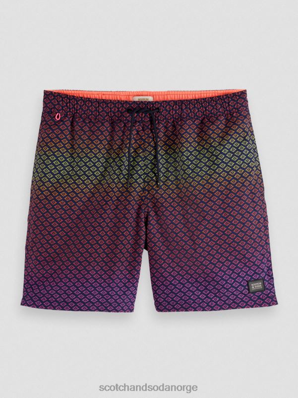 menn badeshorts med middels trykk gradient roset aop N40XD668 klær Scotch & Soda