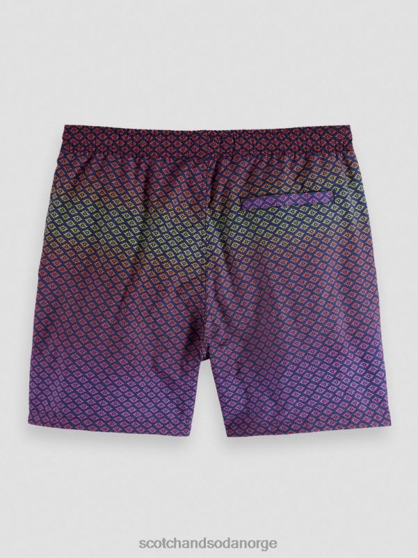 menn badeshorts med middels trykk gradient roset aop N40XD668 klær Scotch & Soda
