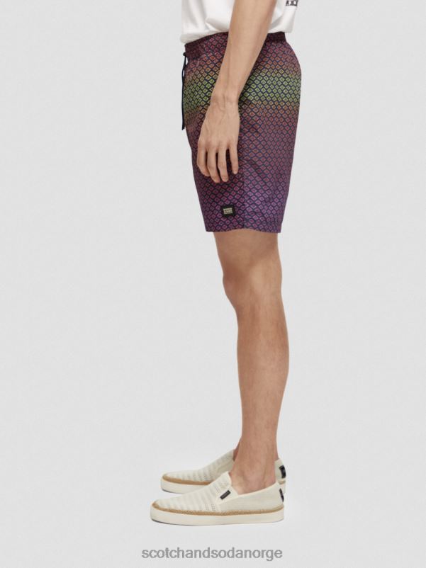 menn badeshorts med middels trykk gradient roset aop N40XD668 klær Scotch & Soda