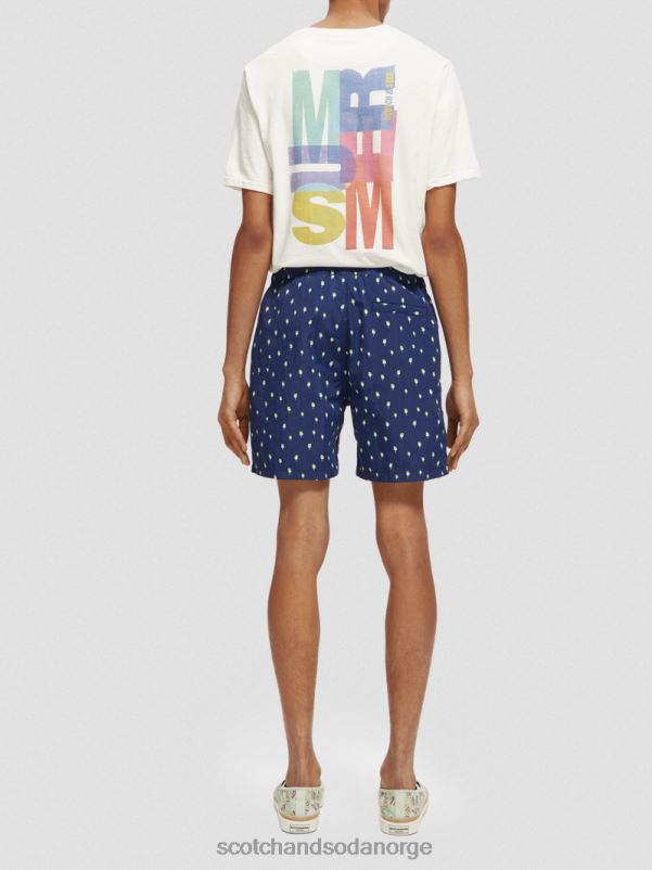 menn badeshorts med middels trykk marine palmedotter aop N40XD667 klær Scotch & Soda