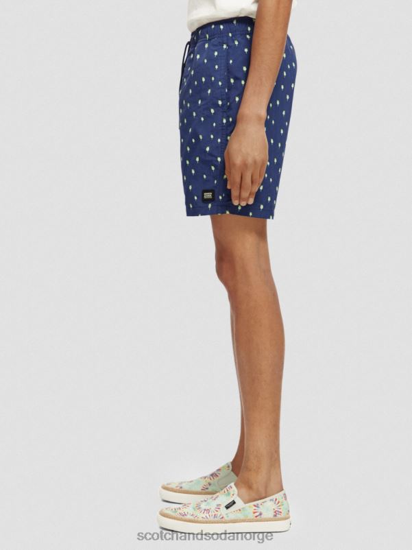 menn badeshorts med middels trykk marine palmedotter aop N40XD667 klær Scotch & Soda