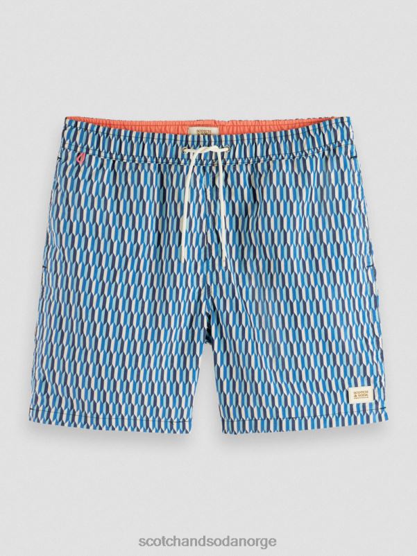 menn badeshorts med middels trykk riviera abstrakt aop N40XD666 klær Scotch & Soda